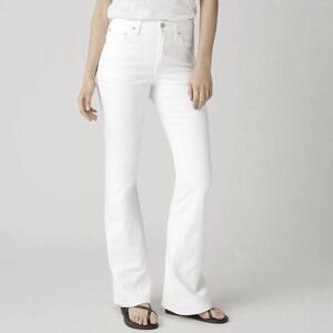 Levi's 726 High Rise Flare Jeans White Size 30 Stretch Bohemian Classic